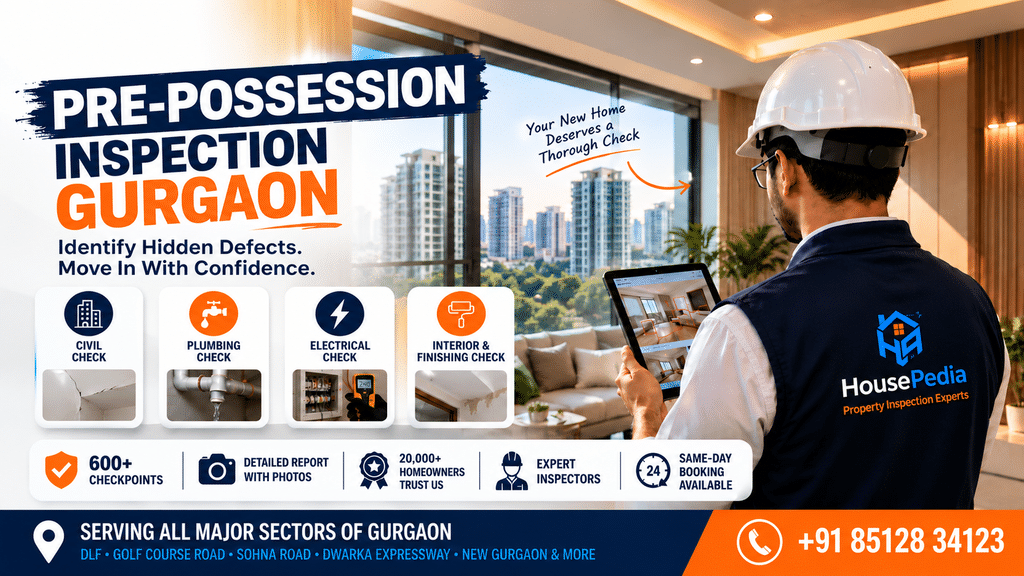 Pre-possession home & flat inspection in gurgaon 1 Pre-possession inspection gurgaon