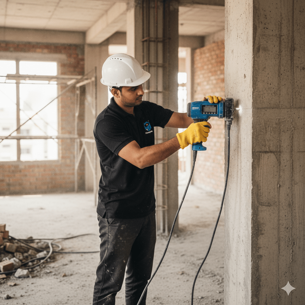 Civil inspection Concrete rebound hammer in civil inspection gurgaon