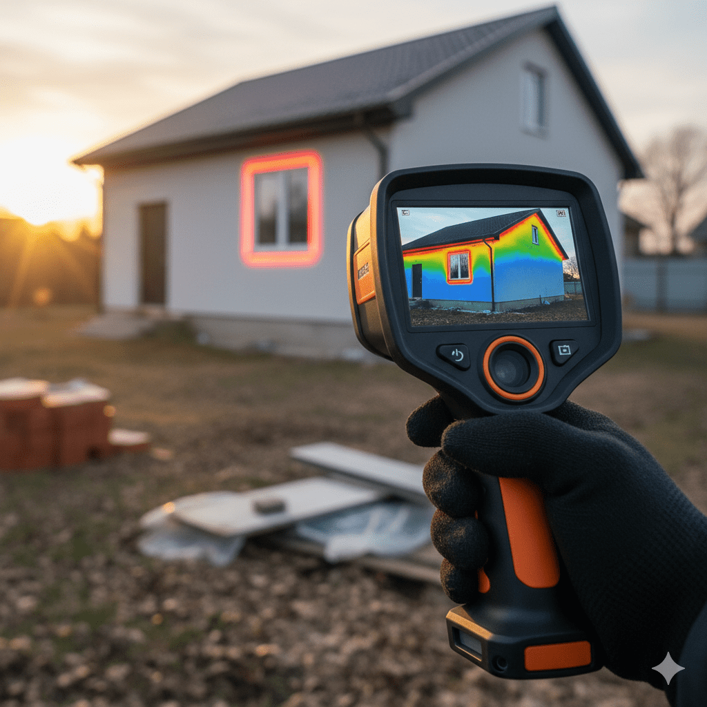 Property inspection with thermal imaging camera | housepedia experts Housepedia inspector using a thermal imaging camera to detect hidden dampness, moisture, and leakage issues inside residential property in delhi ncr. Housepedia contact