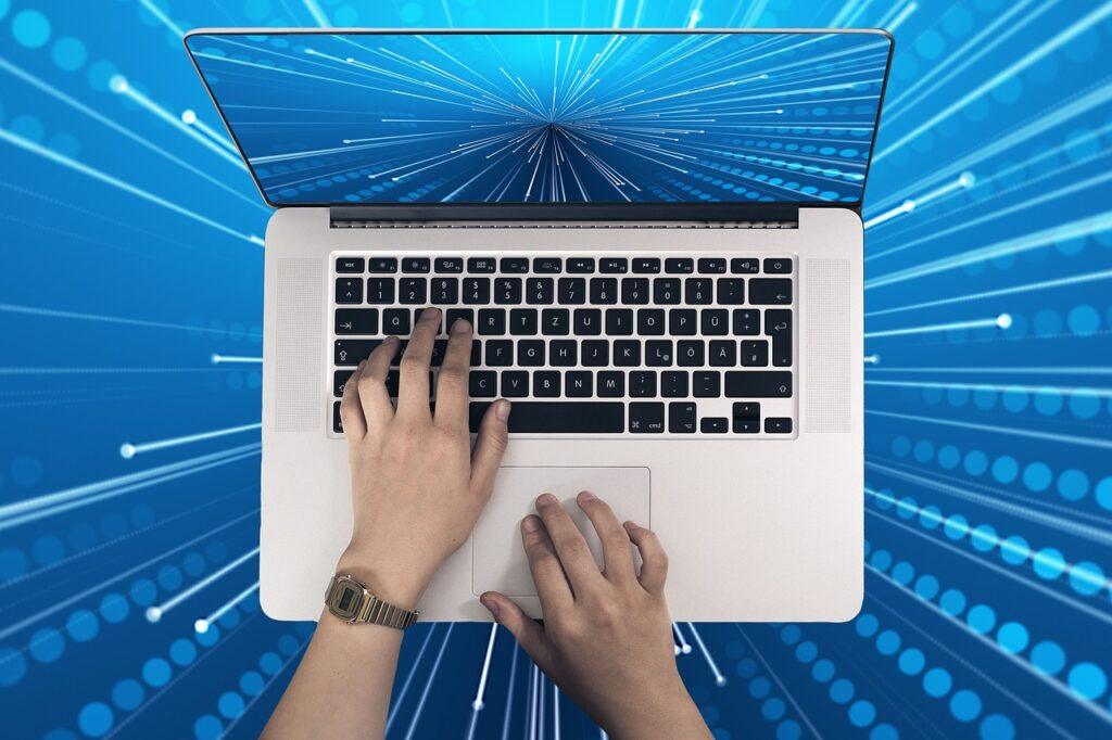 Laptop, notebook, hand, write, expansion, computer, technology, business, workplace, work, to blog