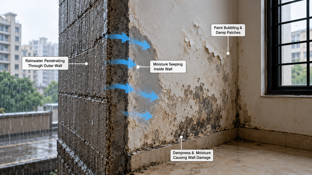 Water leakage detection service in gurgaon: monsoon causes, signs & solutions 2 Water leakage detection service in gurgaon